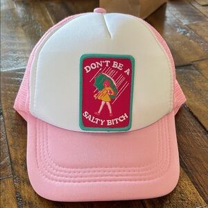 Pink and White snapback trucker hat Cap